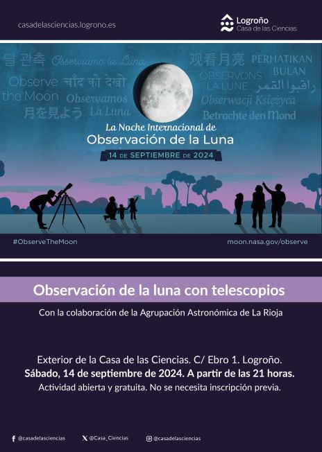 Noche internacional observación de la luna