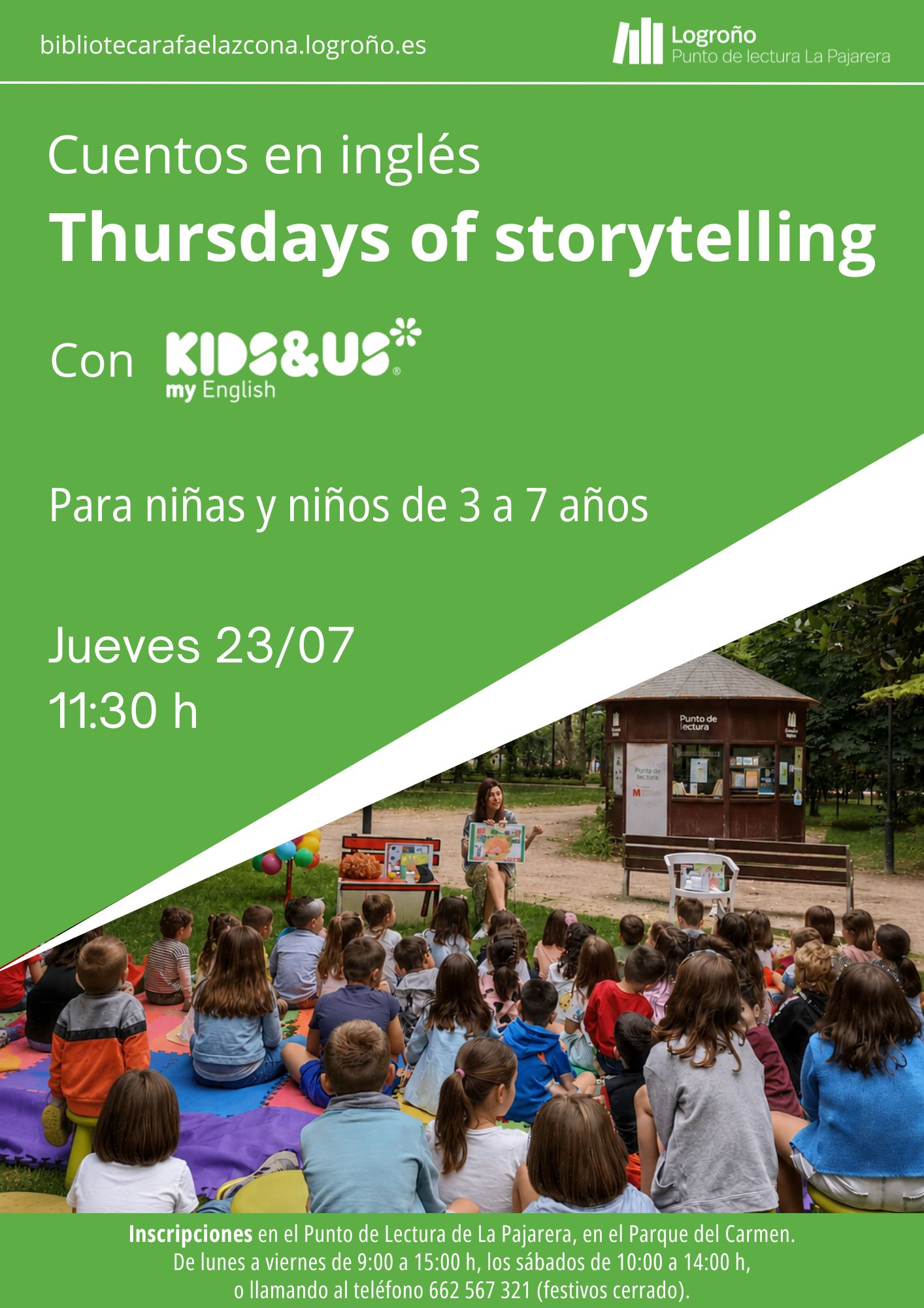 Thursdays of storytelling, cuentos en inglés
