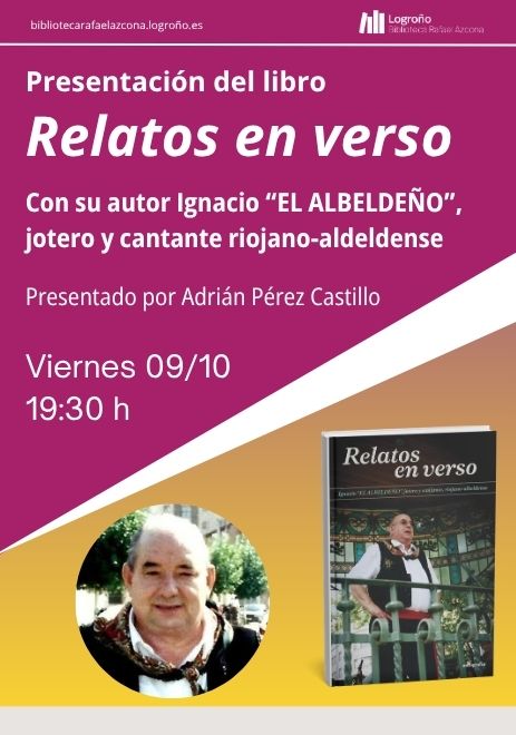 Presentación del libro “Relatos en verso” 