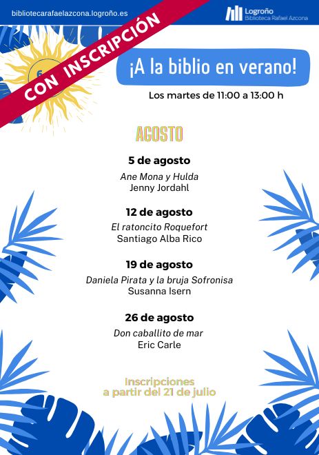 Animación a la lectura AGOSTO 2025 (6-9 años)