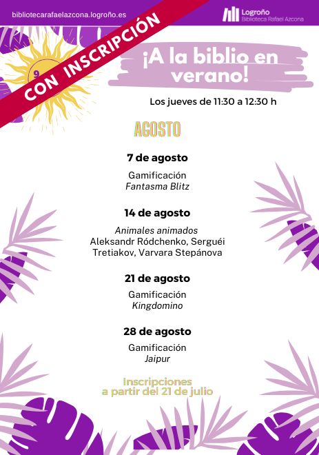 Animación a la lectura AGOSTO 2025 (9-12 años)