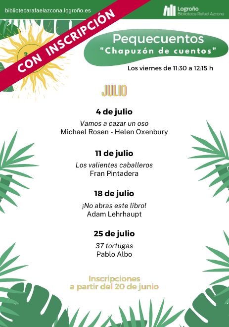 Animación a la lectura JULIO 2025 (3-5 años)