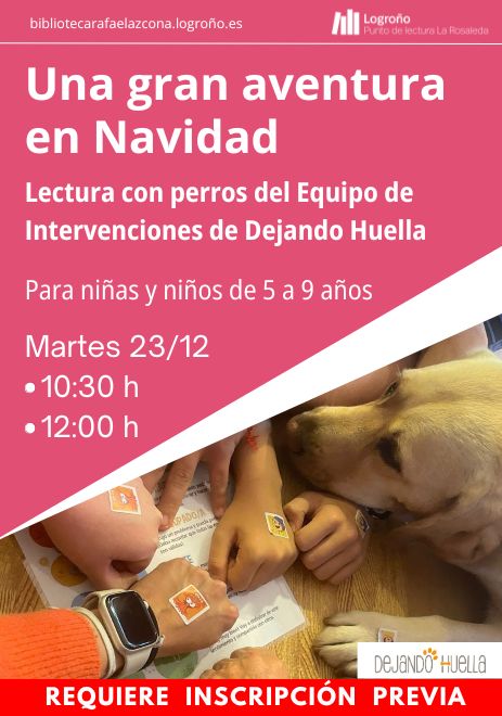 Una gran aventura en navidad: lectura con perros