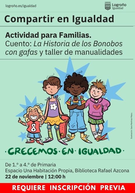 Actividad para familias. Cuento y taller: La Historia de los Bonobos con gafas