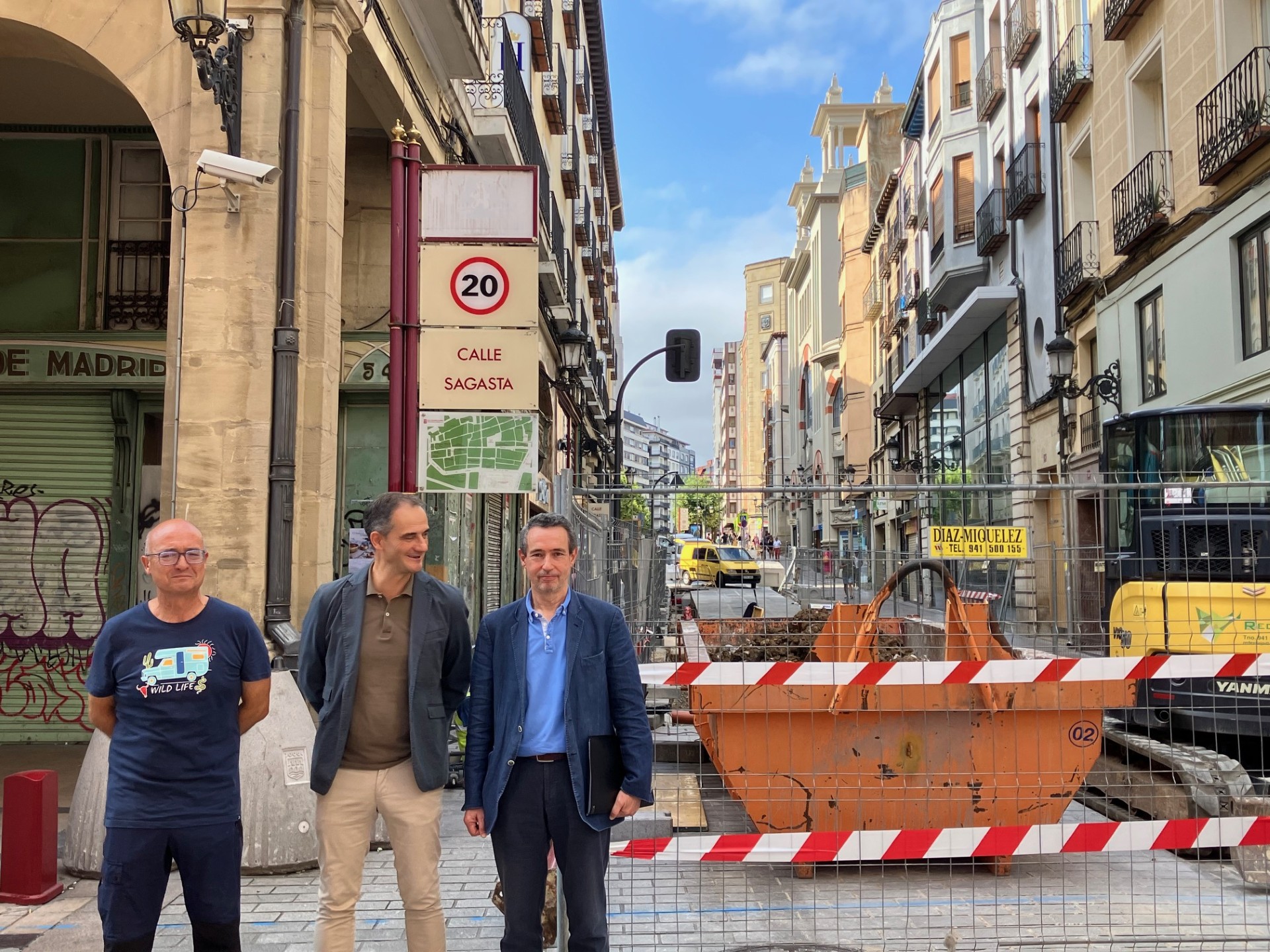 Visita a las obras de remodelación de la calle Sagasta