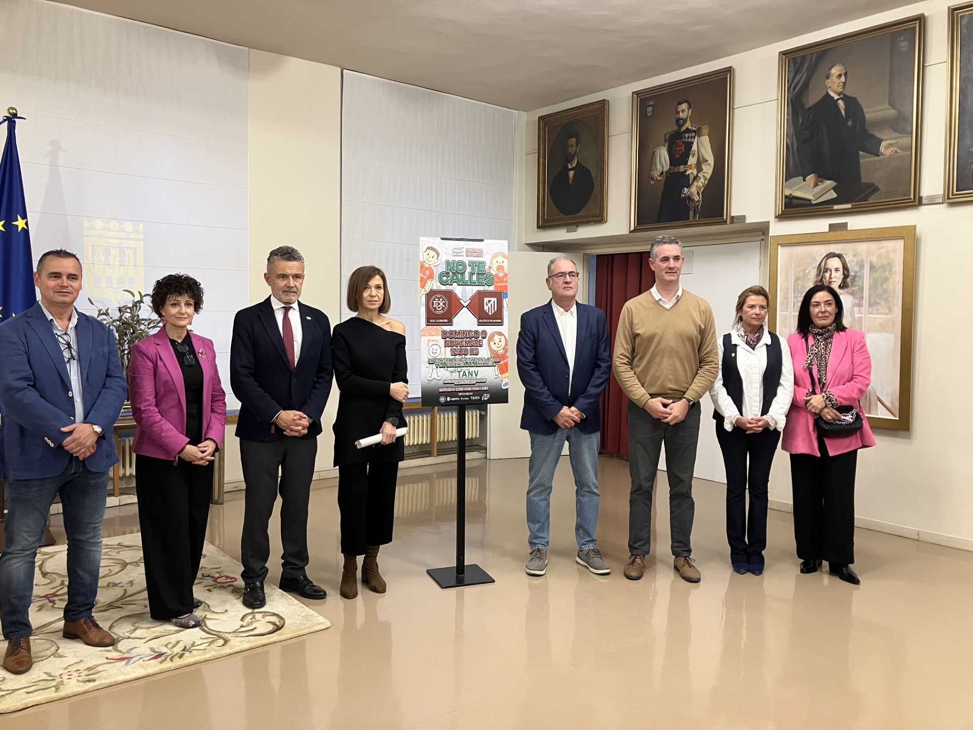 Presentación del partido solidario entre el DUX y el Atlético de Madrid